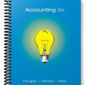 Solutions Manual for Accounting Chapter 1-23 8th Edition by Horngren