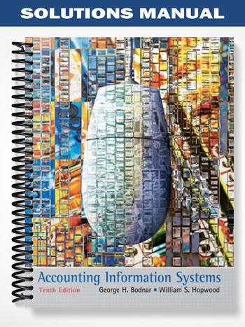 Solutions Manual for Accounting Information Systems 10th Edition by Bodnar