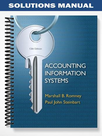 Solutions Manual for Accounting Information Systems 12th Edition by Romney