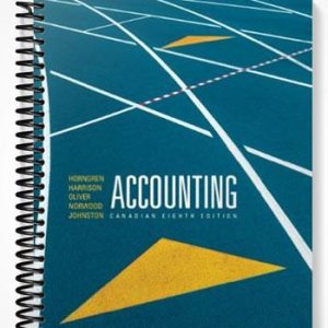 Solutions Manual for Accounting Volume 2 Eighth Canadian Edition 8th Edition by Horngren