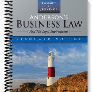 Solutions Manual for Andersons Business Law and the Legal Environment Comprehensive Edition 20th Edition by Twomey