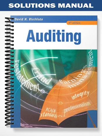 Solutions Manual for Auditing & Assurance Services International Edition 8th Edition by David Ricchiute