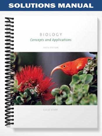 Solutions Manual for Biology Concepts and Applications 6th Edition by Cecie Starr