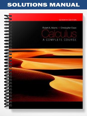 Solutions Manual for Calculus A Complete Course Seventh Edition 7th Edition by Adams