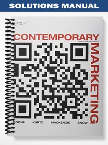 Solutions Manual for Contemporary Marketing 3rd Edition by Boone