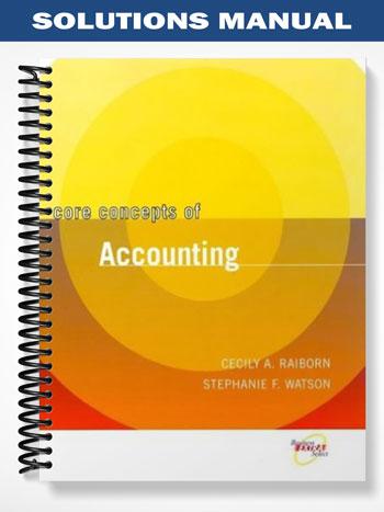 Solutions Manual for Core Concepts Version of Survey of Accounting 1st Edition by Raiborn