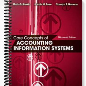 Solutions Manual for Core Concepts of Accounting Information Systems 13th Edition by Simkin