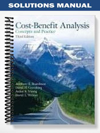 Solutions Manual for Cost Benefit Analysis Concepts and Practice 3rd Edition by Boardman