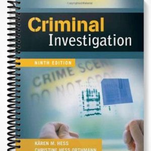 Solutions Manual for Criminal Investigation 9th Edition by Hess