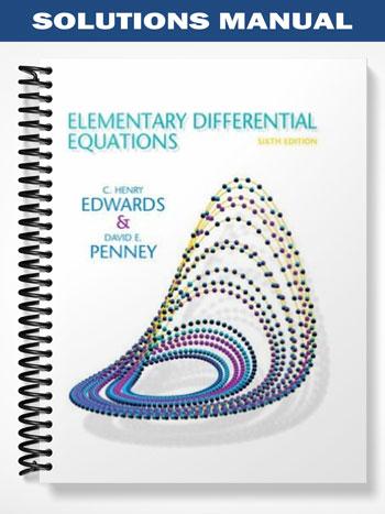 Solutions Manual for Elementary Differential Equations 6th Edition by Edwards