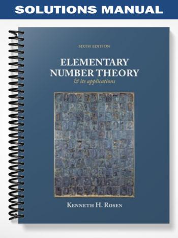 Solutions Manual for Elementary Number Theory 6th Edition by Rosen