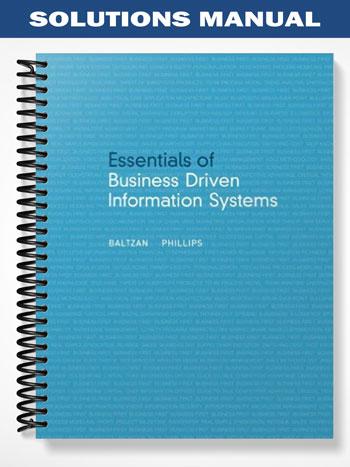 Solutions Manual for Essentials of Business Driven Information Systems 1st Edition by Baltza