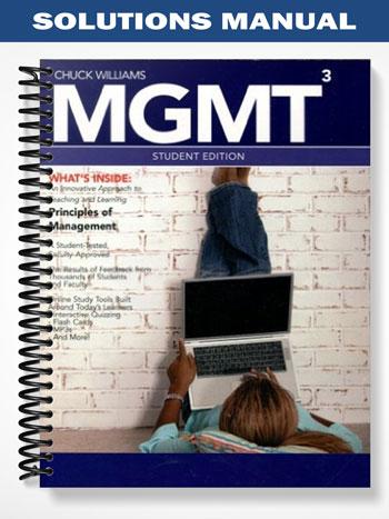 Solutions Manual for MGMT 3 3rd Edition by Chuck Williams