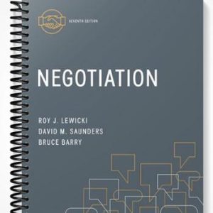 Solutions Manual for Negotiation 7th Edition by Lewicki