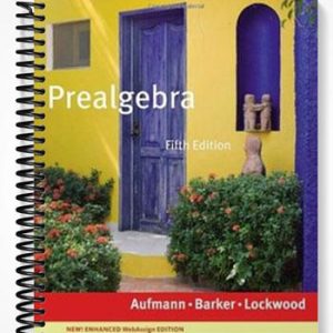 Solutions Manual for Prealgebra Enhanced Edition 5th Edition by Aufmann