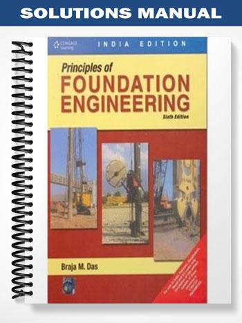 Solutions Manual for Principles of Foundation Engineering 6th Edition by Braja Das