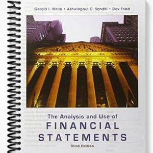 Solutions Manual for The Analysis and Use of Financial Statements 3rd Edition by White
