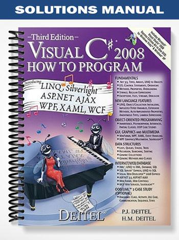 Solutions Manual for Visual C# 2008 How to Program 3rd Edition by Harvey