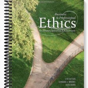 TestBankforBusinessandProfessionalEthicsforDirectorsExecutives&AccountantsInternationalEdition5thEditionbyBrooks