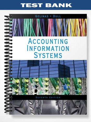 Test Bank for Accounting Information Systems 7th Edition by Gelinas