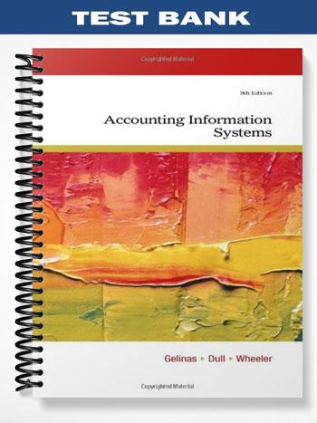 Test Bank for Accounting Information Systems 9th Edition by Gelinas