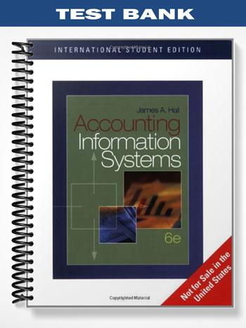 Test Bank for Accounting Information Systems International Edition 6th Edition by James Hall