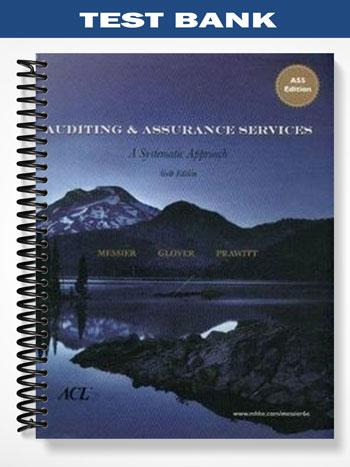 Test Bank for Auditing & Assurance Services 6th Edition by Louwers