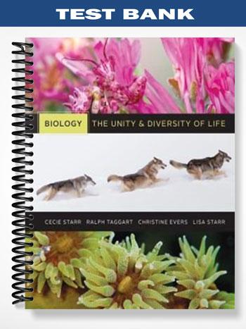 Test Bank for Biology The Unity and Diversity of Life 13th Edition by Starr
