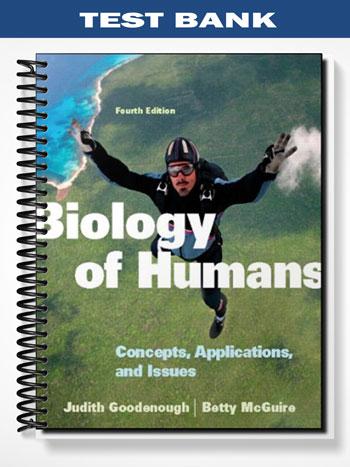 Test Bank for Biology of Humans Concepts Applications and Issues 4th Edition by Goodenough