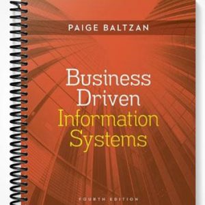 Test Bank for Business Driven Information Systems 4th Edition by Paige Baltzan