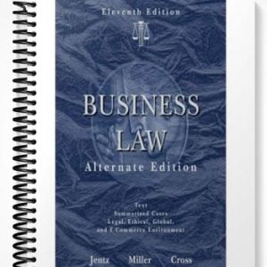 Test Bank for Business Law Alternate Edition 11th Edition by Jentz