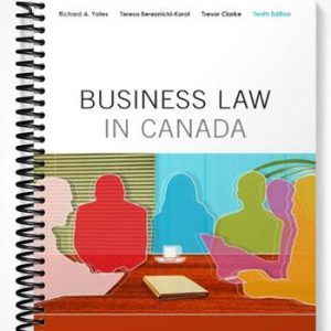 Test Bank for Business Law in Canada Canadian Edition 10th Edition by Yates