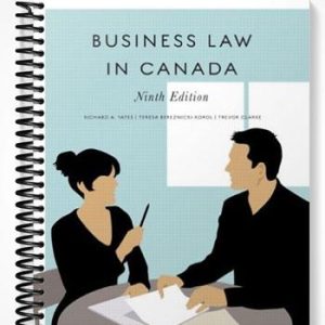 Test Bank for Business Law in Canada Ninth Canadian Edition 9th Edition by Yates