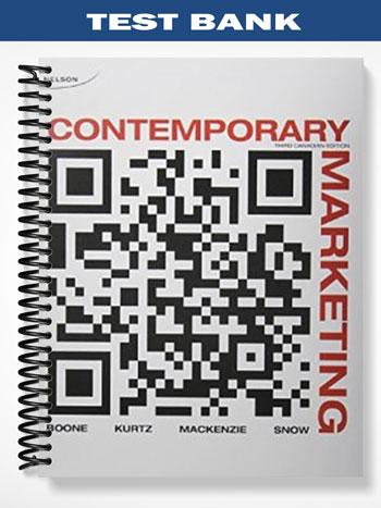 Test Bank for CDN ED Contemporary Marketing 3rd Edition by Boone