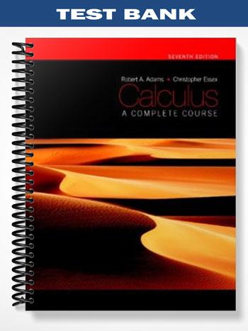 Test Bank for Calculus A Complete Course Seventh Edition 7th Edition by Adams