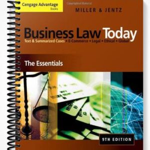 Test Bank for Cengage Advantage Books Business Law Today The Essentials 9th Edition by Miller