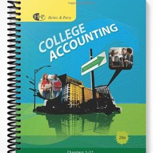 Test Bank for College Accounting Chapters 1-27 20th Edition by Heintz