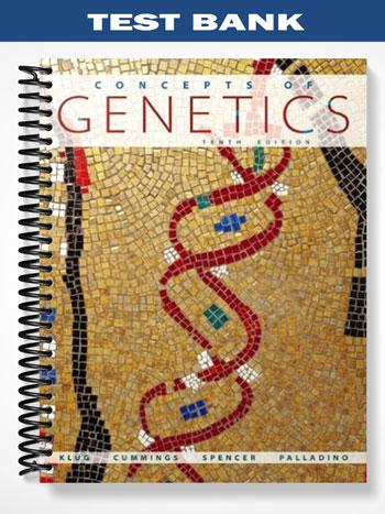 Test Bank for Concepts of Genetics Plus MasteringGenetics 10th Edition by Klug