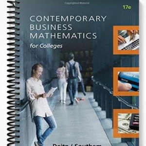 Test Bank for Contemporary Business Mathematics for Colleges 17th Edition by Deitz