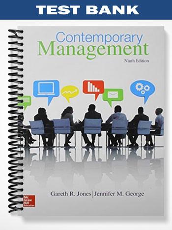 Test Bank for Contemporary Management 9th Edition by Jones