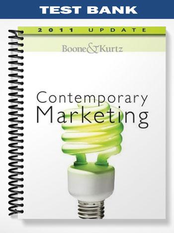 Test Bank for Contemporary Marketing 2011 14th Edition by Boone