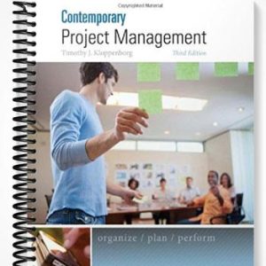 Test Bank for Contemporary Project Management 3rd Edition by Timothy Kloppenborg