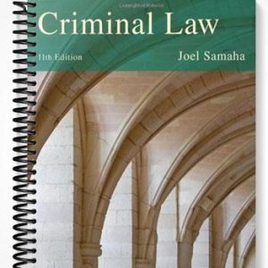 Test Bank for Criminal Law 11th Edition by Joel Samaha