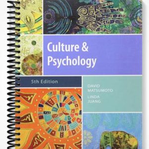 Test Bank for Culture and Psychology 5th Edition by Matsumoto