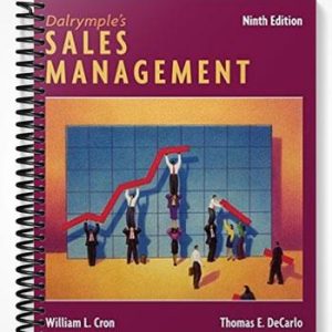 Test Bank for Dalrymples Sales Management Concepts and Cases 9th Edition by Cron