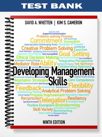 Test Bank for Developing Management Skills 9th Edition by Whetten
