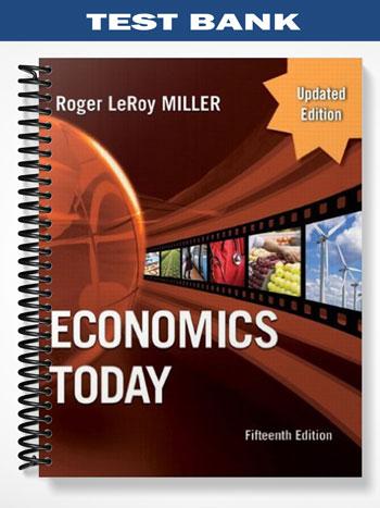 Test Bank for Economics Today UPDATE 15th Edition by Miller