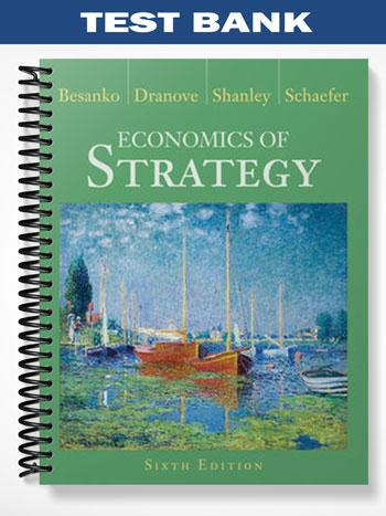Test Bank for Economics of Strategy 6th Edition by Besanko