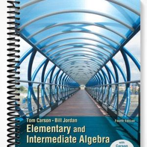 Test Bank for Elementary and Intermediate Algebra 4th Edition by Carson