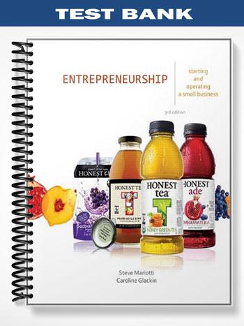 Test Bank for Entrepreneurship Starting and Operating a Small Business 3rd Edition by Mariotti